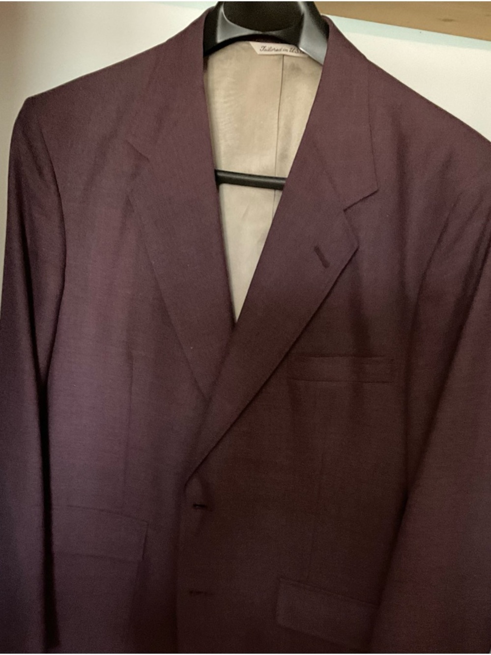 Stafford Men's Burgundy Suit Jacket